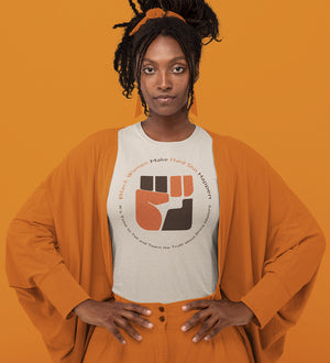 Black Women Make Hard Shit Happen Women's T-Shirt - Fist - 1