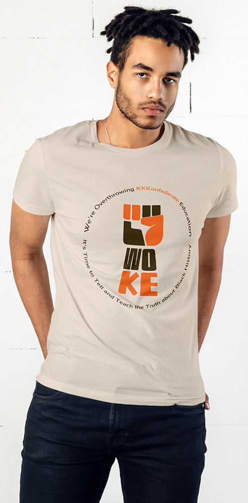 W.O.K.E. KKKonfederate Education Men's T-Shirt - Fist - 3
