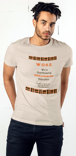 W.O.K.E. KKKonfederate Education Men's T-Shirt - Pattern - 1