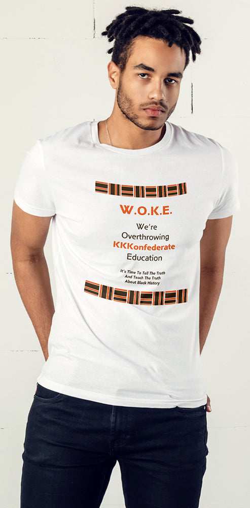 W.O.K.E. KKKonfederate Education Men's T-Shirt - Pattern - 1