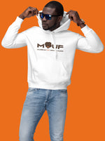 Museum Wear Men's White Hoodie - Brown MOUF - Icon 1
