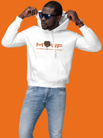 Museum Wear Men's White Hoodie - Orange MOUF - Icon 2