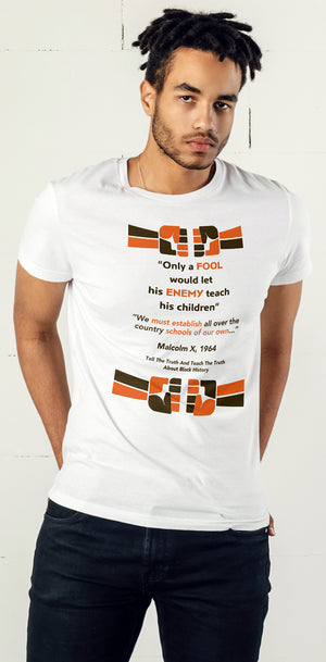 Malcolm X Quote Men's T-Shirt - Fists - 2