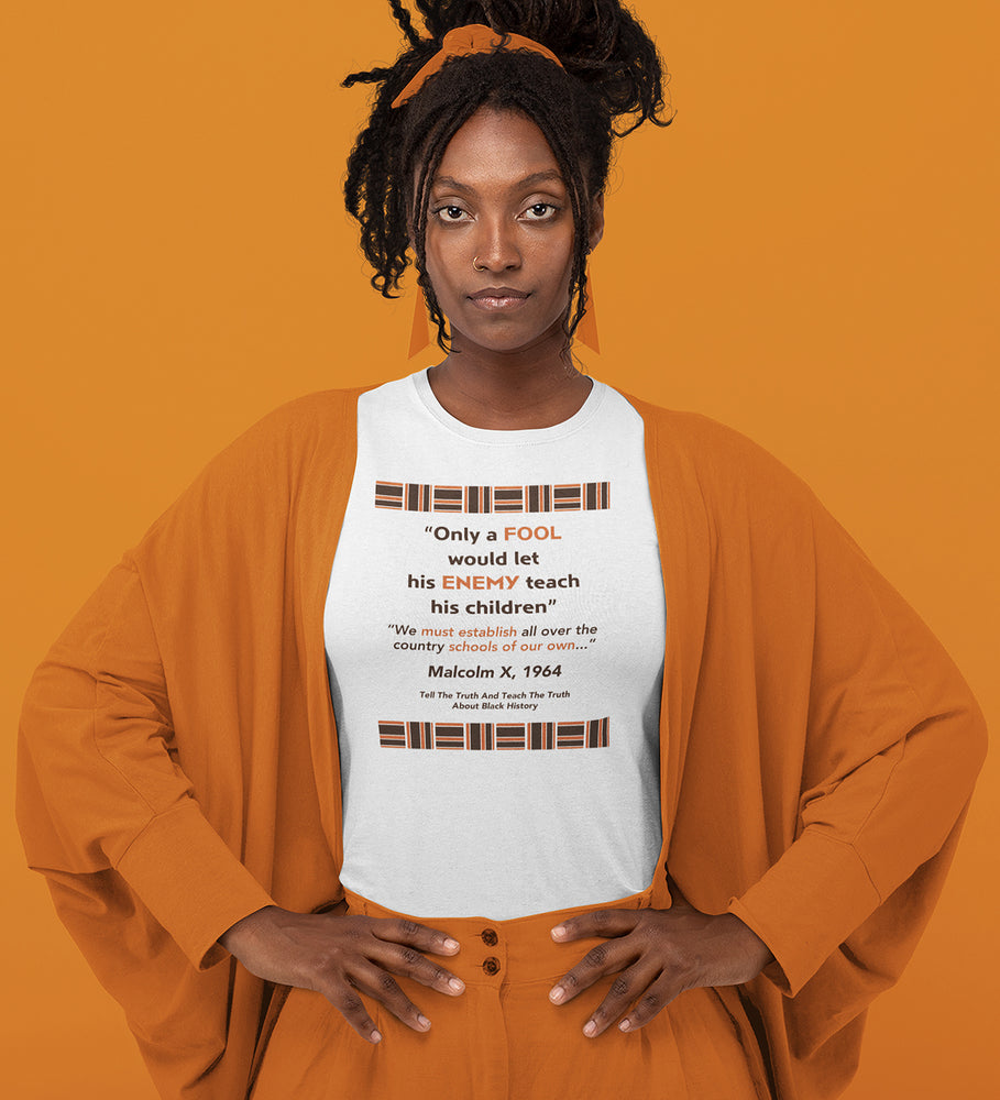Malcolm X Quote Women's T-Shirt - Pattern - 1