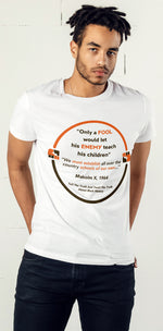 Malcolm X Quote Men's T-Shirt - Fists - 1