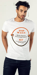STOP W.O.K.E. Knowledge Erasure Men's T-Shirt - Fists - 1