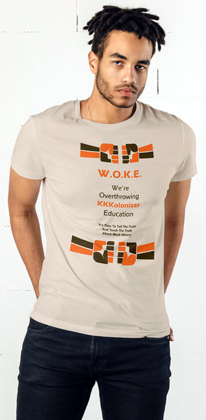 W.O.K.E. KKKolonizer Education Men's T-Shirt - Fists - 2