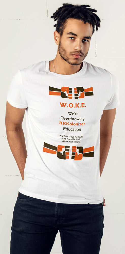 W.O.K.E. KKKolonizer Education Men's T-Shirt - Fists - 2