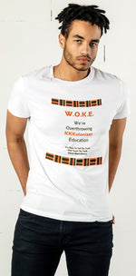 W.O.K.E. KKKolonizer Education Men's T-Shirt - Pattern - 1