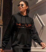 Museum Wear Women's Black Hoodie - Orange MOUF - Icon 2