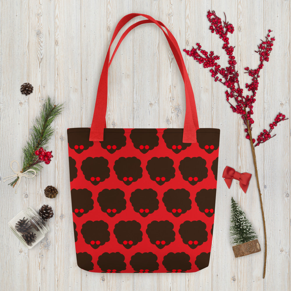 Museum Ware Tote Bag - Xmas Icon 1 - Red Handles